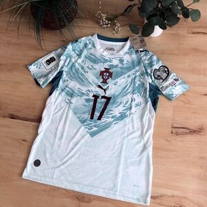 Portugal World Cup 2026 Soccer Jersey Rafael Leao #17 Away Puma Football Shirt M